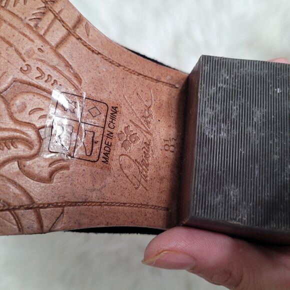 Patricia Nash Sz 8.5 Womens Battista Black Suede Pointed Toe Slip-On Mule Shoes - Picture 9 of 9